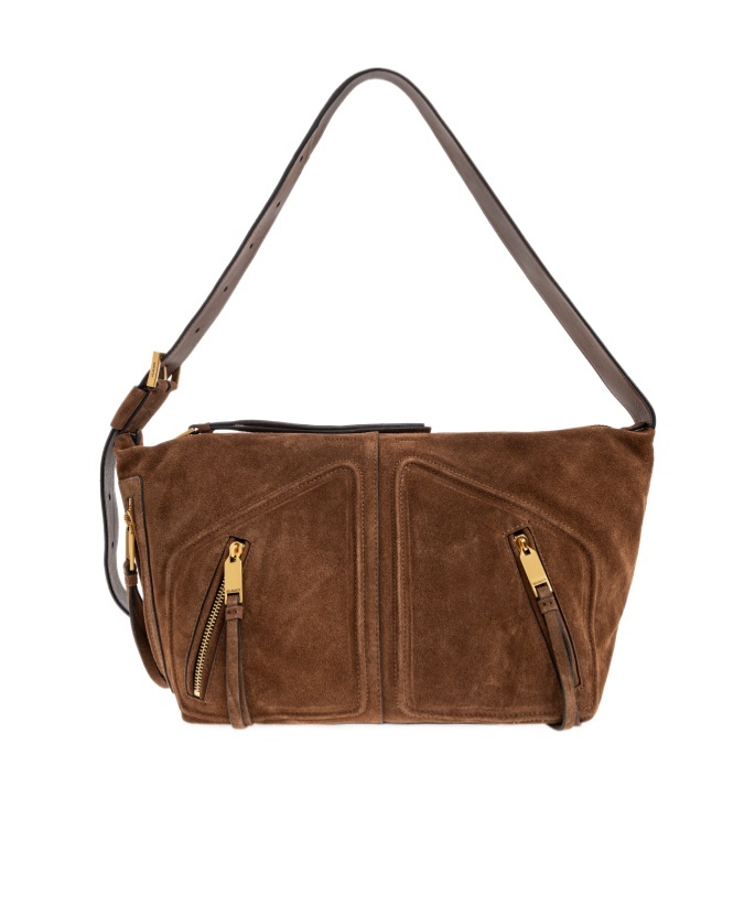Zippered shoulder bag