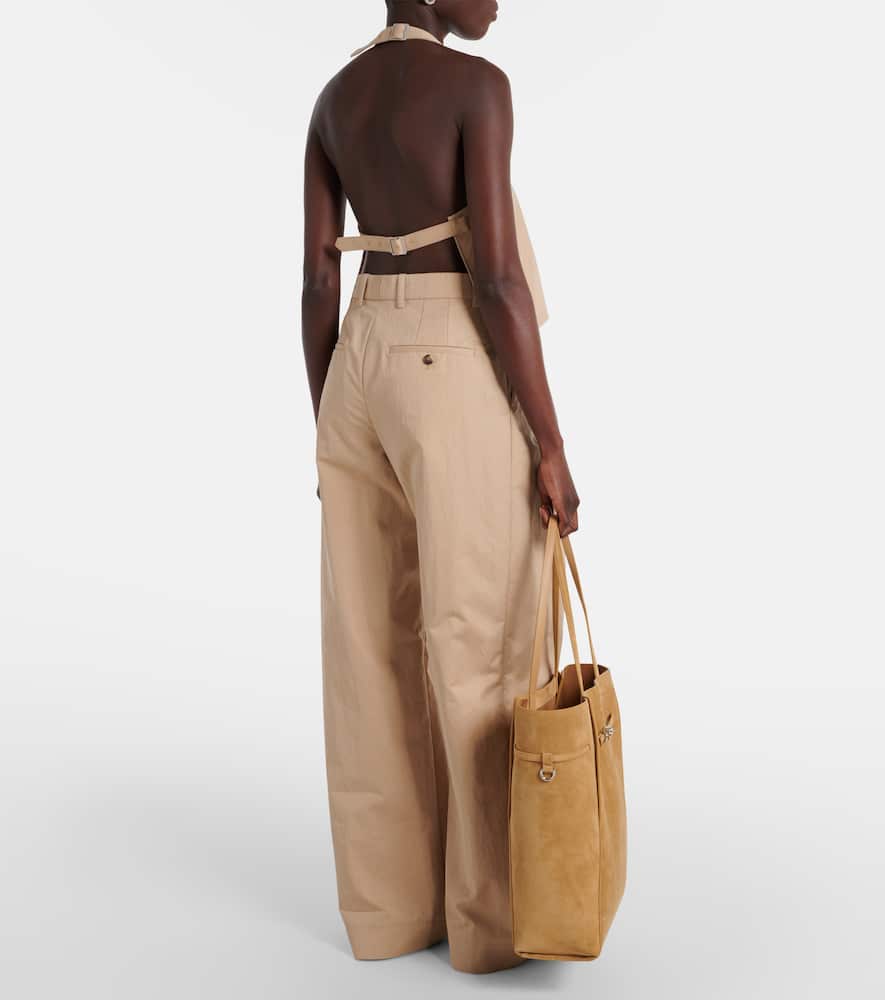 Wardrobe. NYC Halterneck cotton-blend drill top