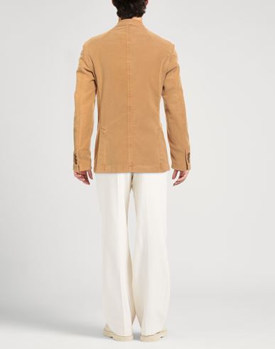 Man Blazer Camel Size 36 Cotton, Elastane