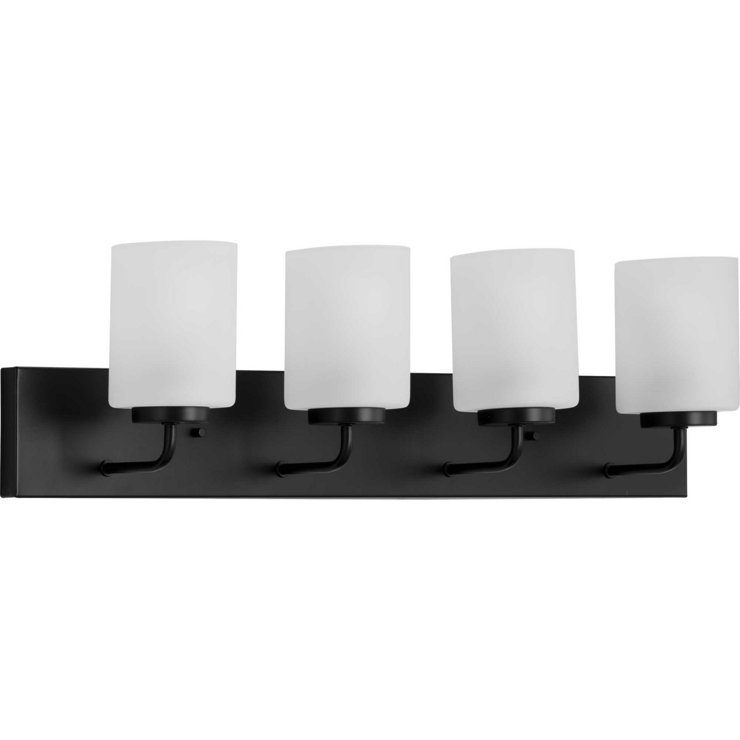 Matte Black Four Light Bath Bracket from the Merry Collection