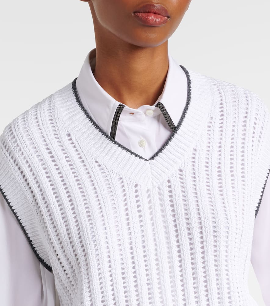 Cotton sweater vest