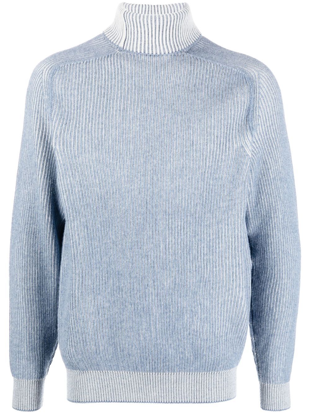 Roll-neck wool jumper - Black