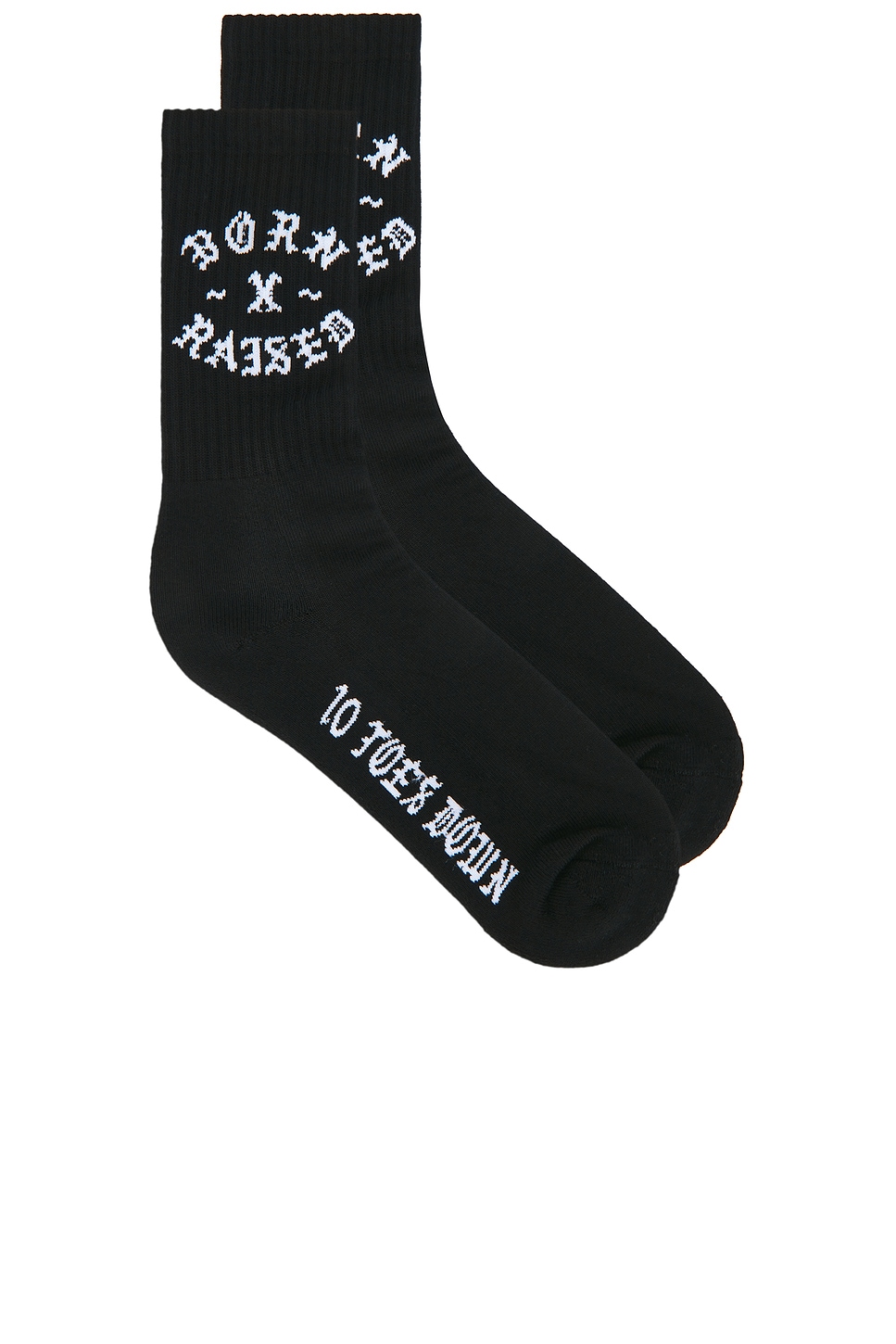 Born x Raised 10 Toes Down Rocker Socks in Black