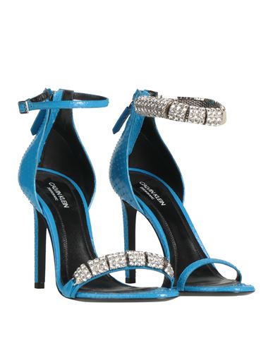 Woman Sandals Azure Size 8 Leather