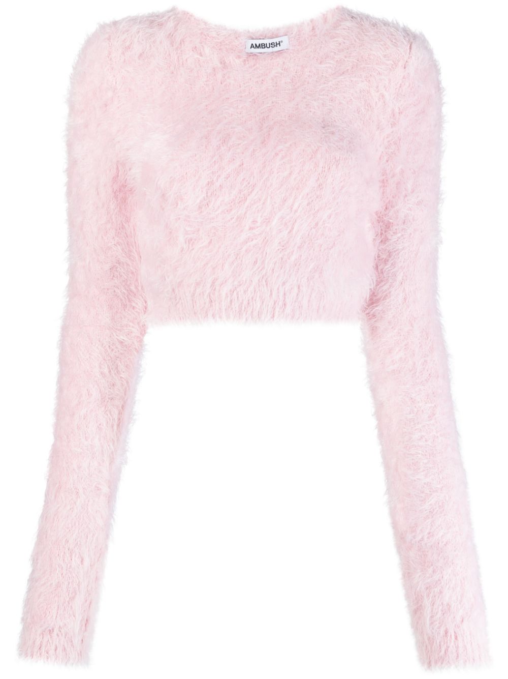 Knitted cropped sweater - Pink