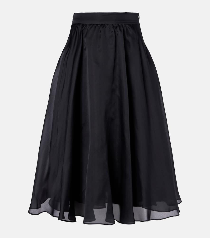 Calle silk midi skirt