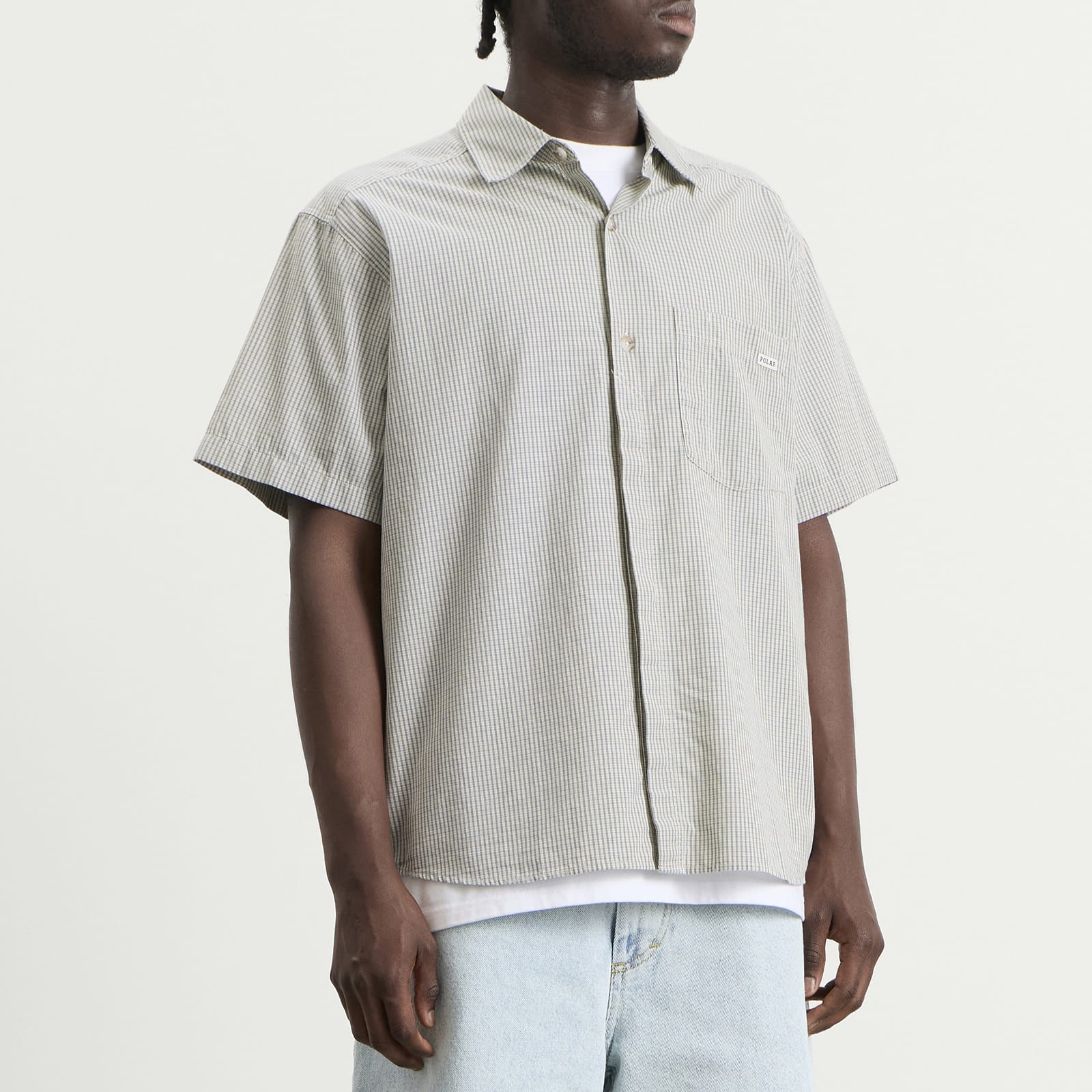Men's Mitch Short Sleeve Shirt Blue Check