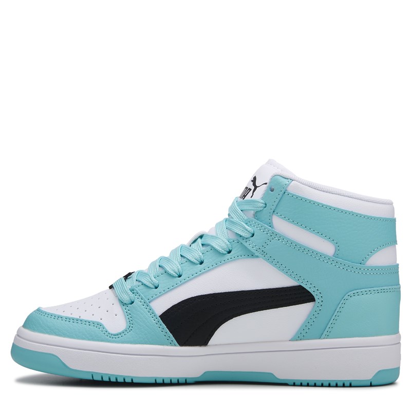 Kids' Rebound Layup High Top Sneaker Big Kid Shoes (White/Blue/Black)