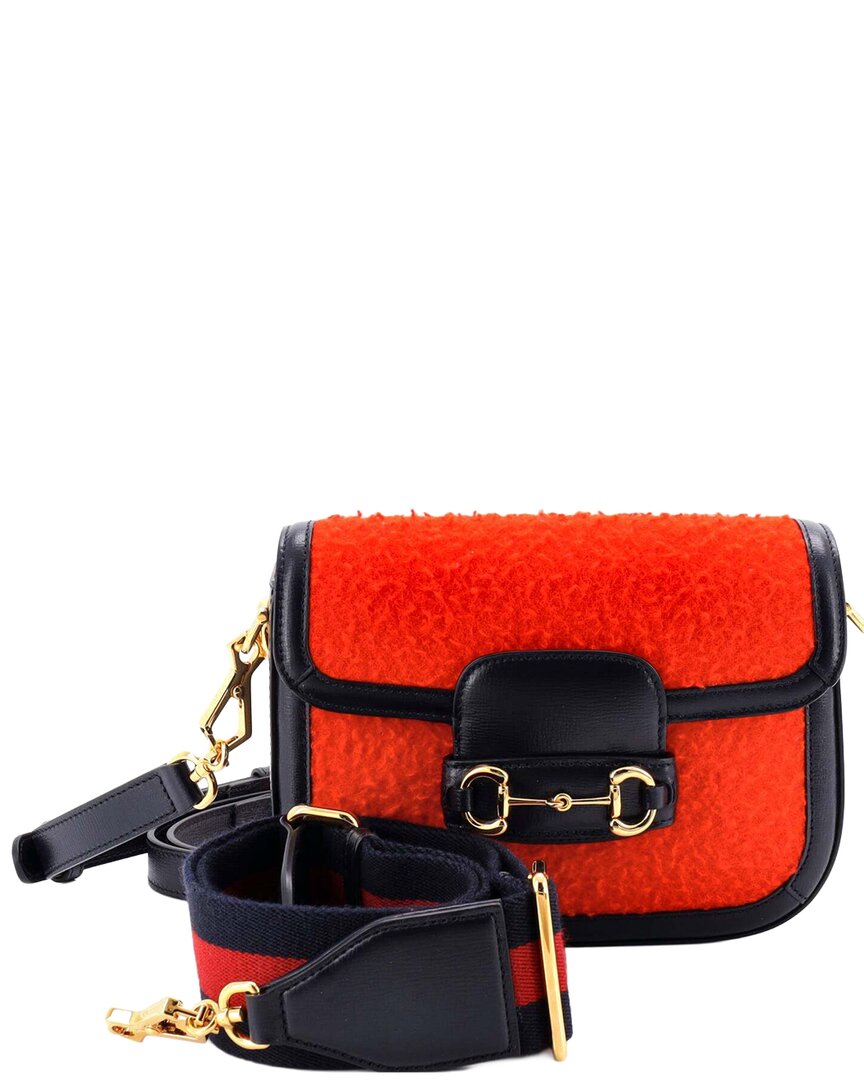 Horsebit 1955 Shoulder Bag Wool Mini (Authentic Pre-Loved)