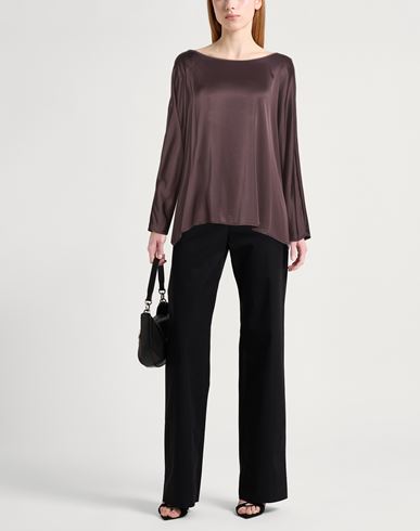 Woman Top Chocolate brown Size 2 Viscose, Elastane