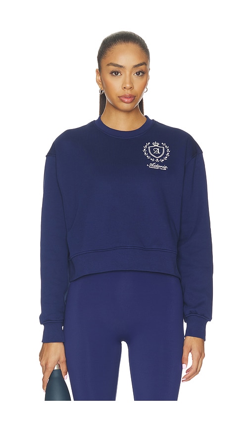 Astoria Racquet Club Cropped Sweatshirt in Navy Ocean Cavern. - XS also in S