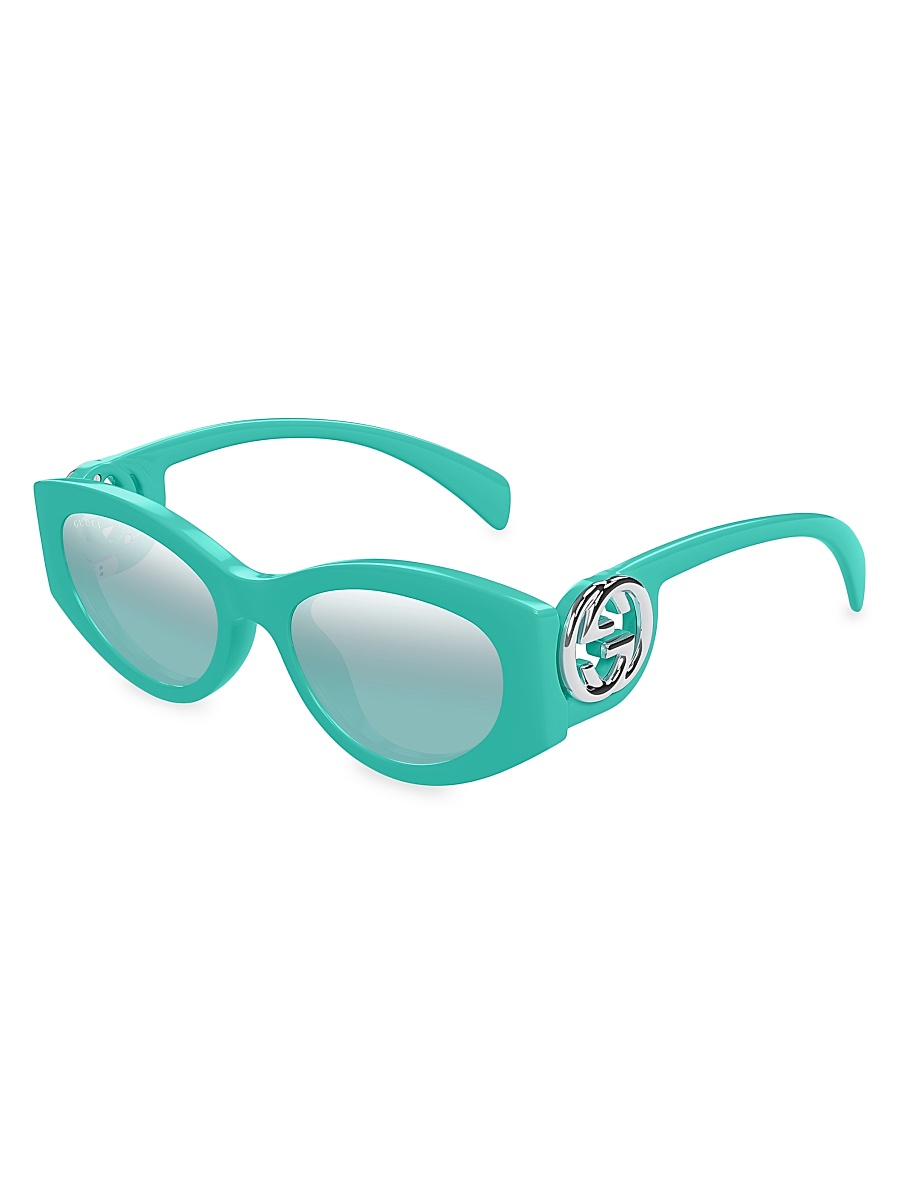 Women's Chaise Longue 54MM Cat-Eye Sunglasses - Light Teal Teal