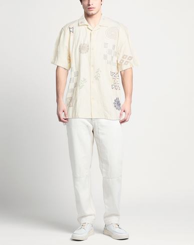 Man Shirt Off white Size S Organic cotton, Linen
