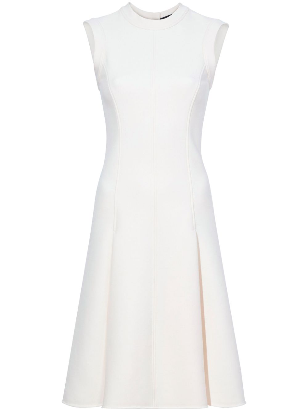 Kara pleat-detail dress - White