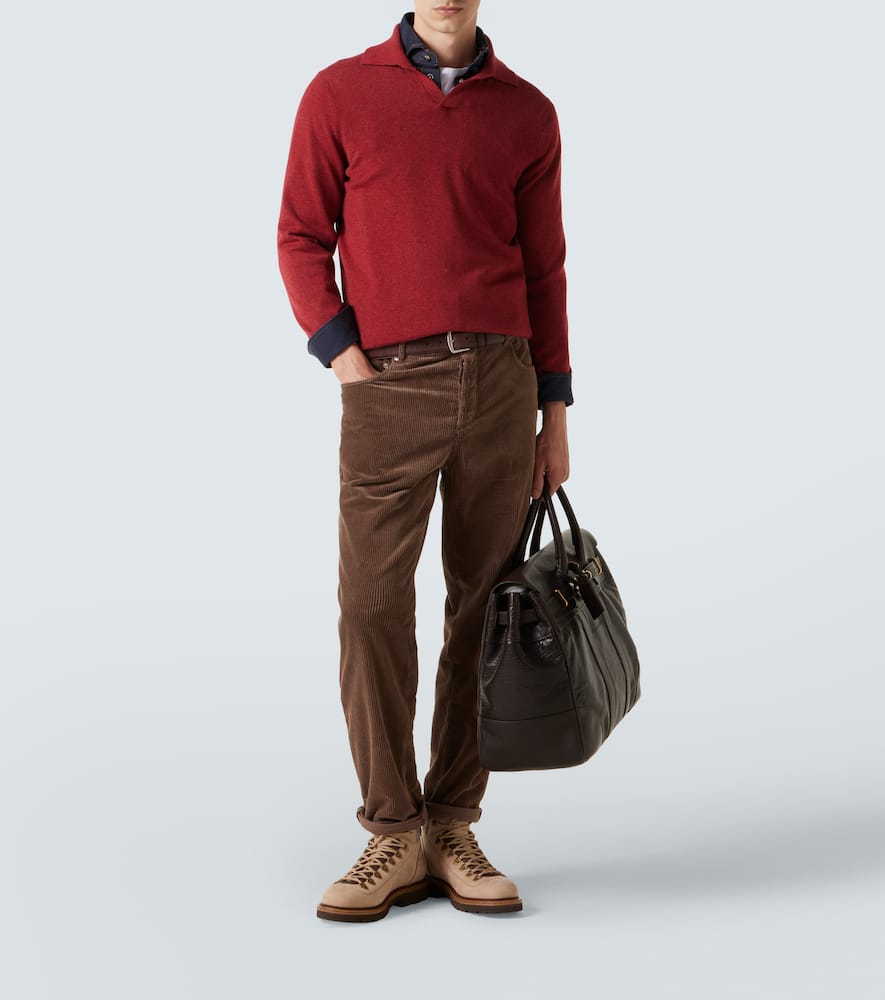 Cashmere polo sweater