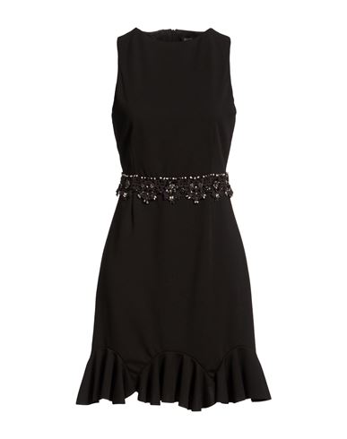 Woman Mini dress Black Size L Polyester, Elastane
