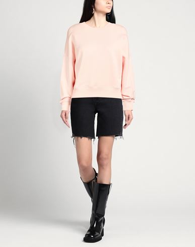 Woman Sweatshirt Light pink Size S Cotton, Modal
