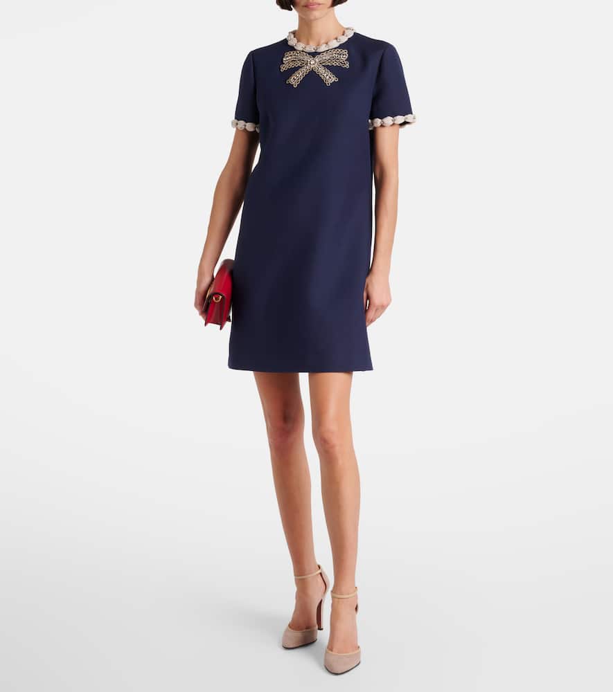 Crepe Couture embellished minidress
