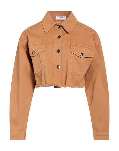 Woman Denim outerwear Camel Size 26 Cotton, Elastane