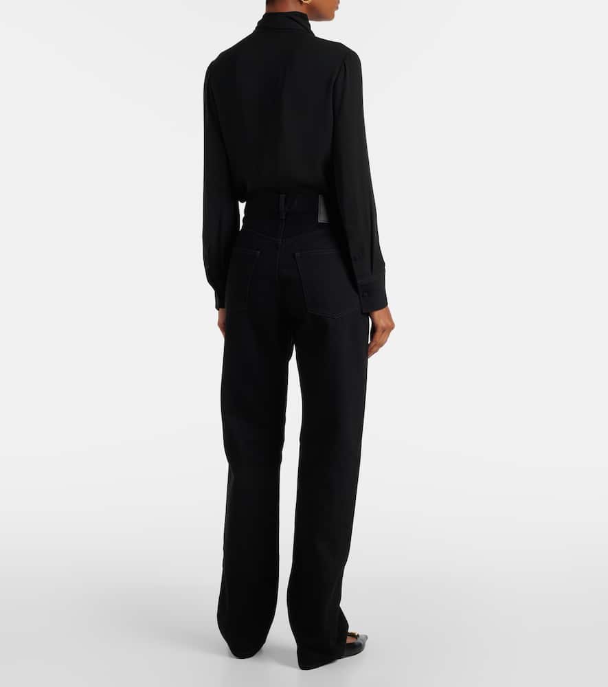 High-rise straight jeans