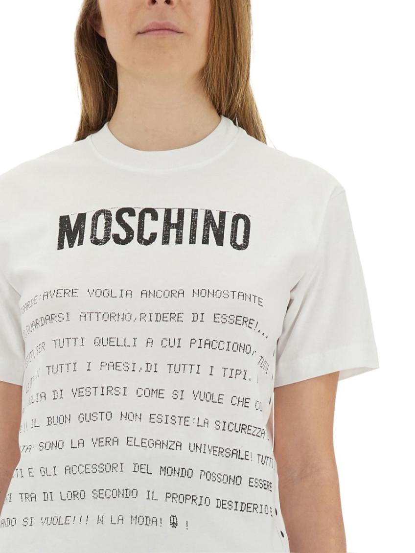 Text-printed Crewneck T-shirt