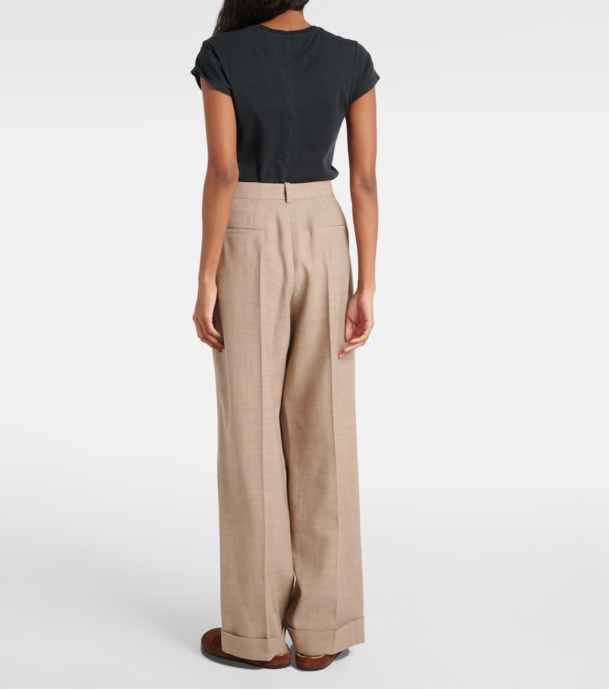 Tor virgin wool wide-leg pants