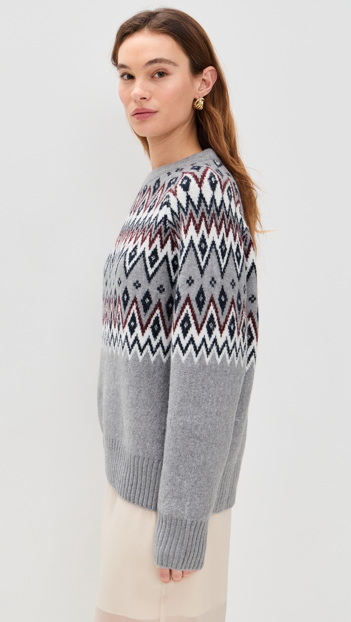 Fair Isle Pullover Ivory