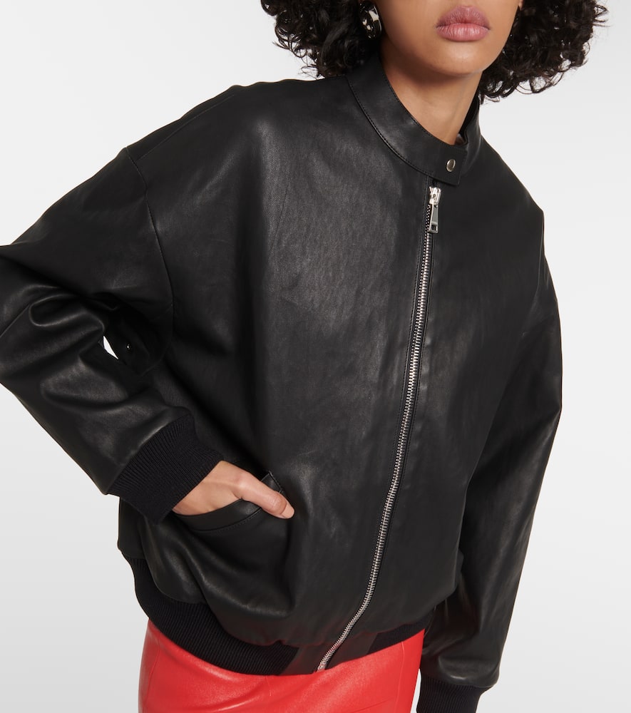 Pharrell leather bomber jacket