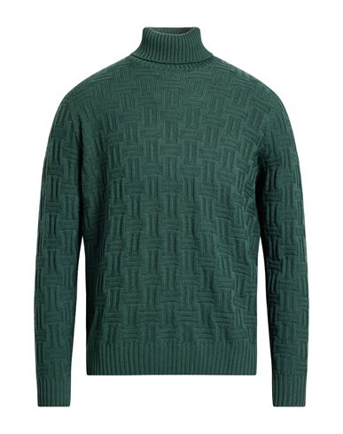 Man Turtleneck Dark green Size 46 Super 140s Wool