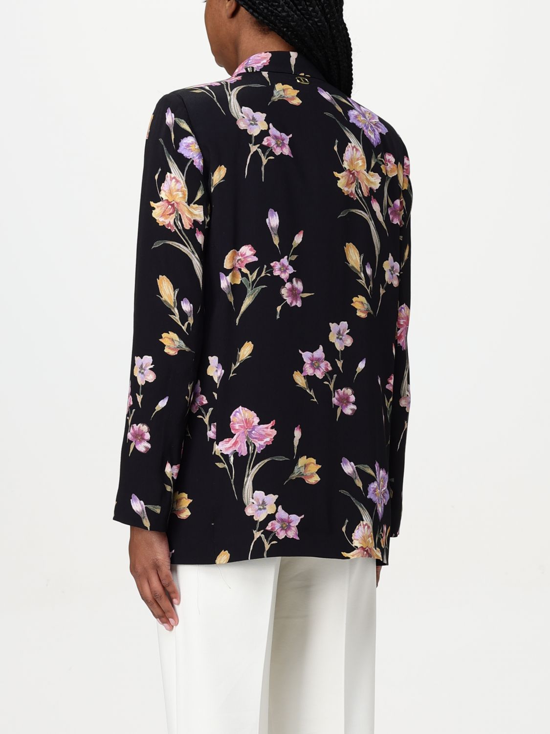 Floral-print jacket - Black