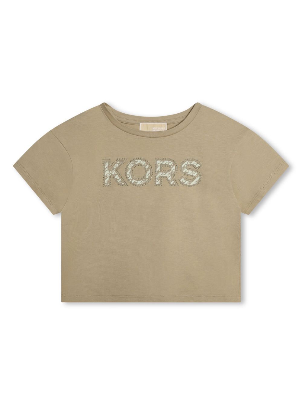 Logo-appliqué organic cotton T-shirt - Neutrals