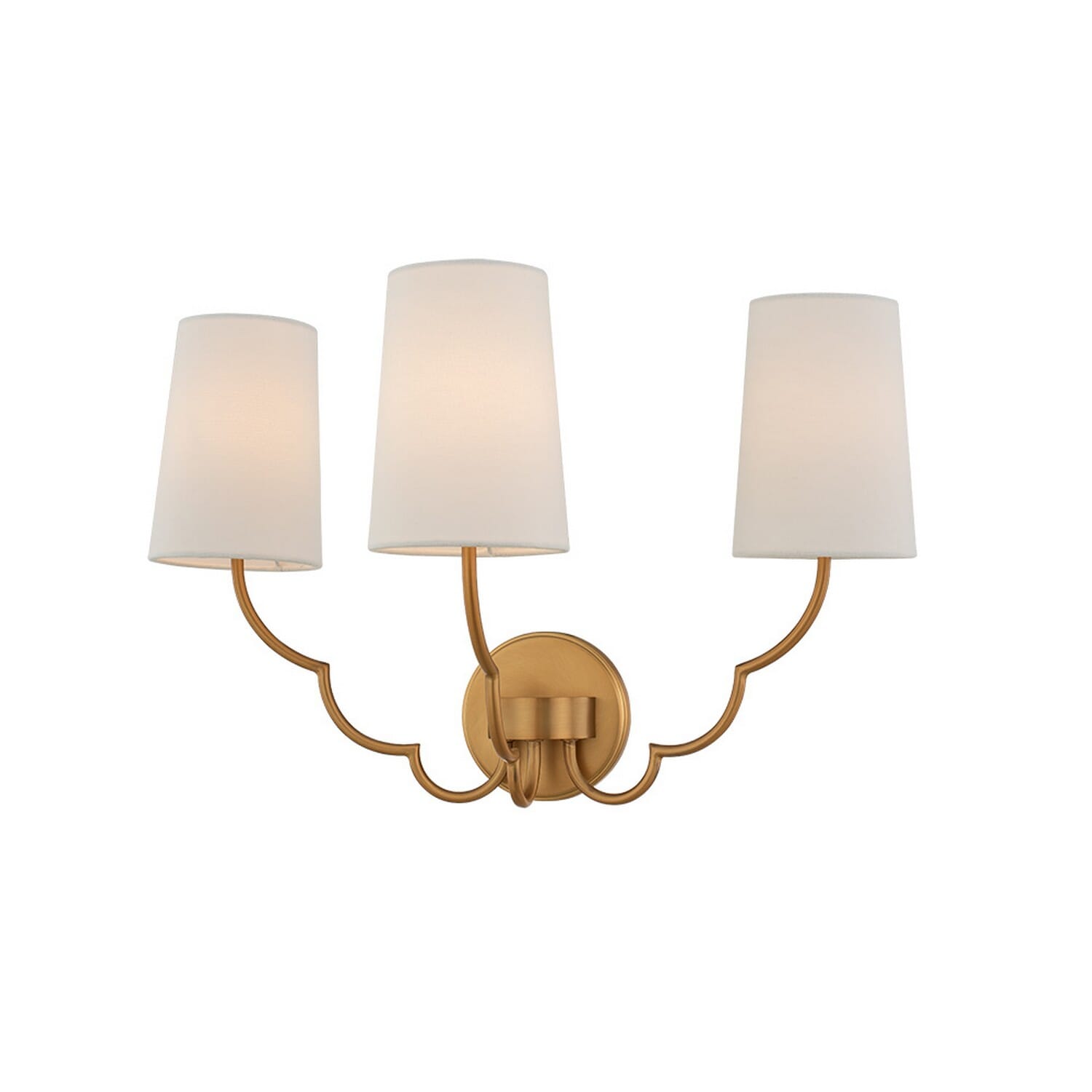 Sophia 3-Light Wall Sconce in New Bra