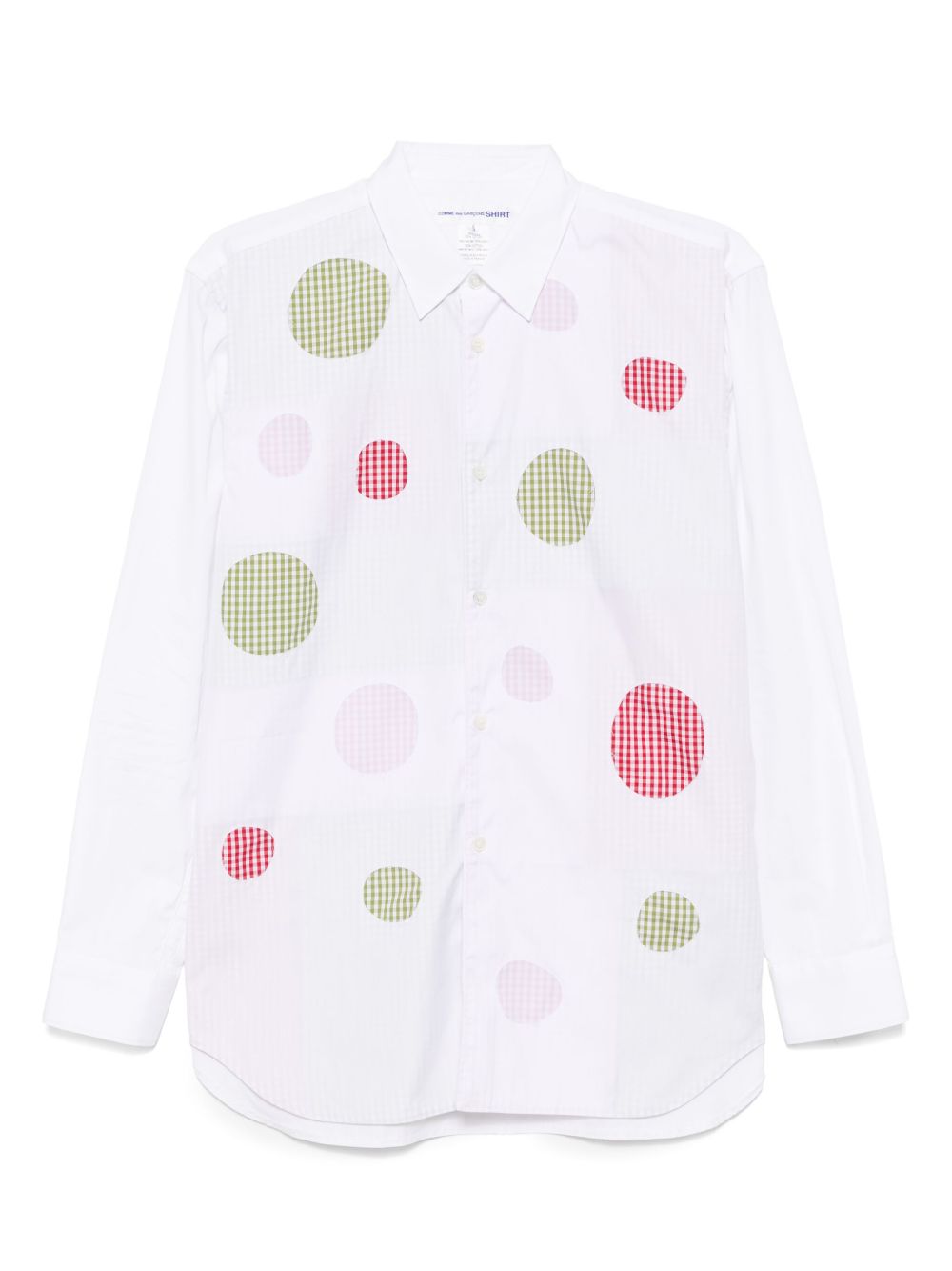 Comme Des Garçons Shirt Gingham patch shirt - White