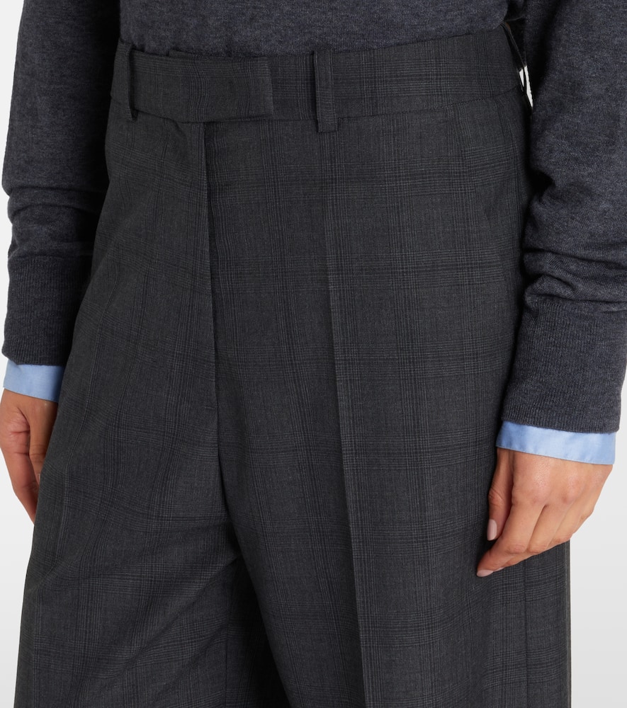 Brickell plaid wide-leg pants