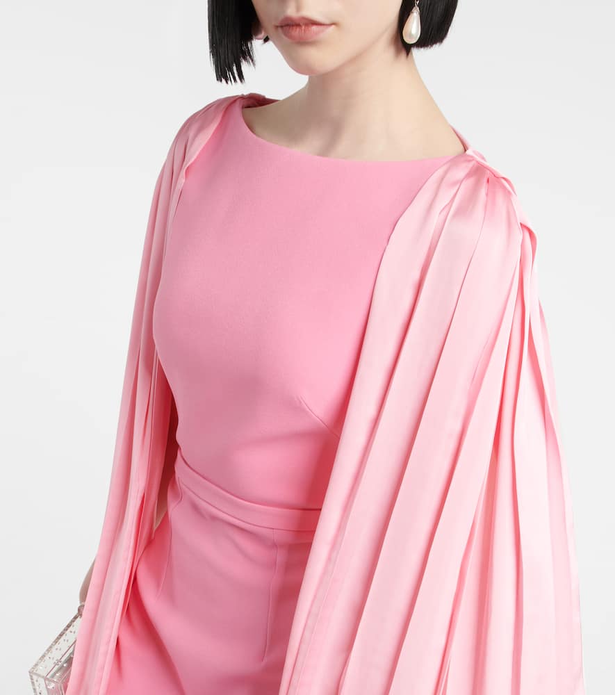 Essiah crêpe and satin midi dress