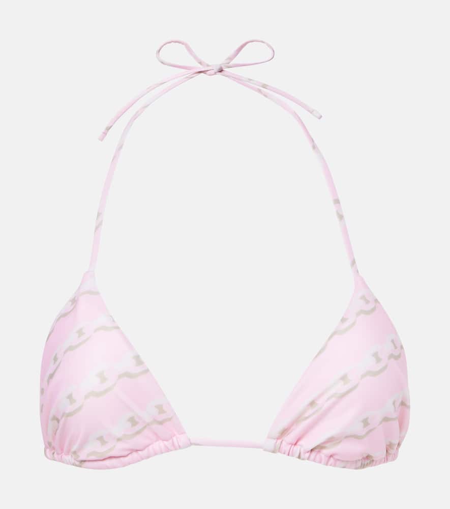 Printed bikini top