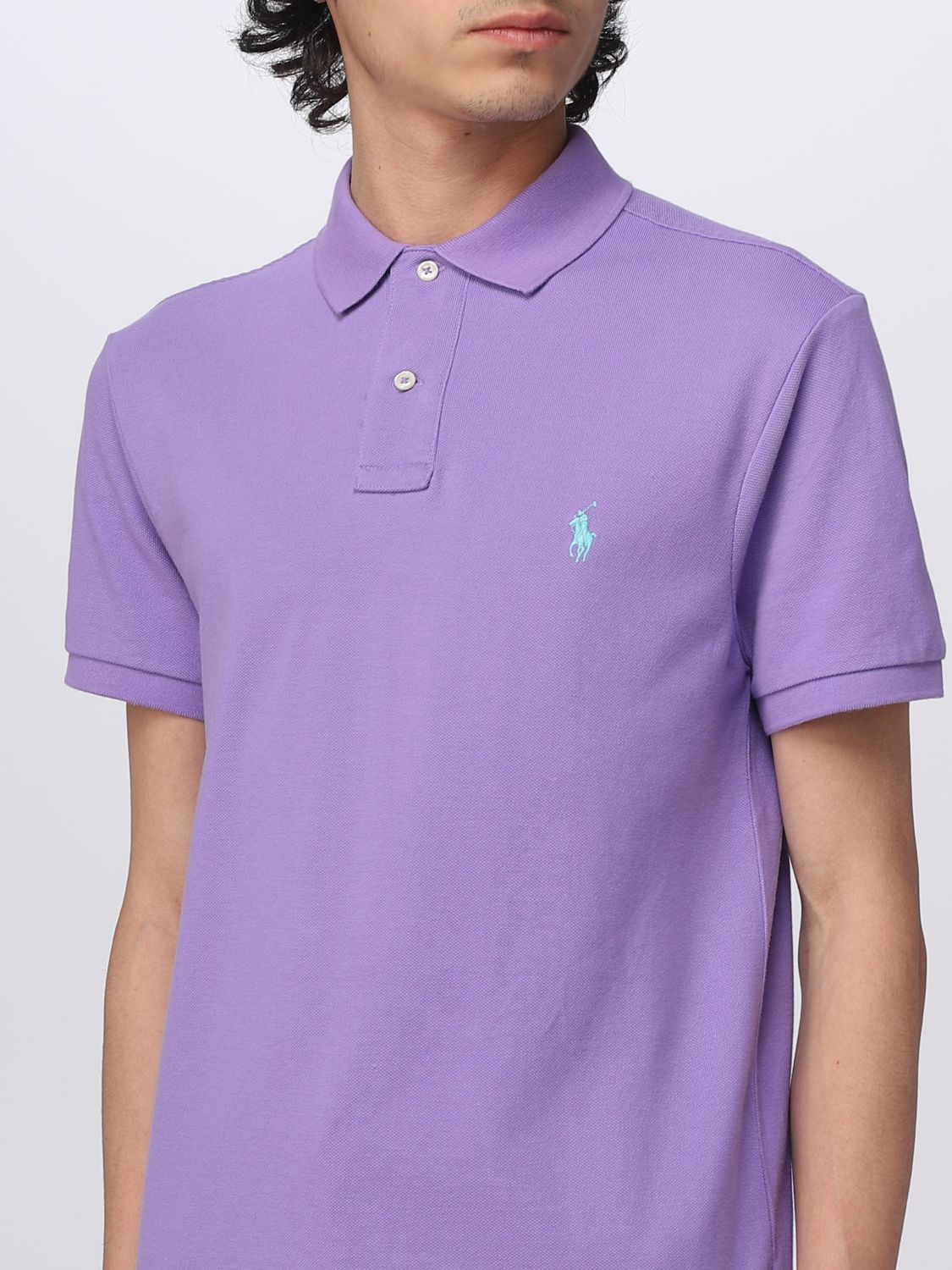 Polo Shirt Men color Plum