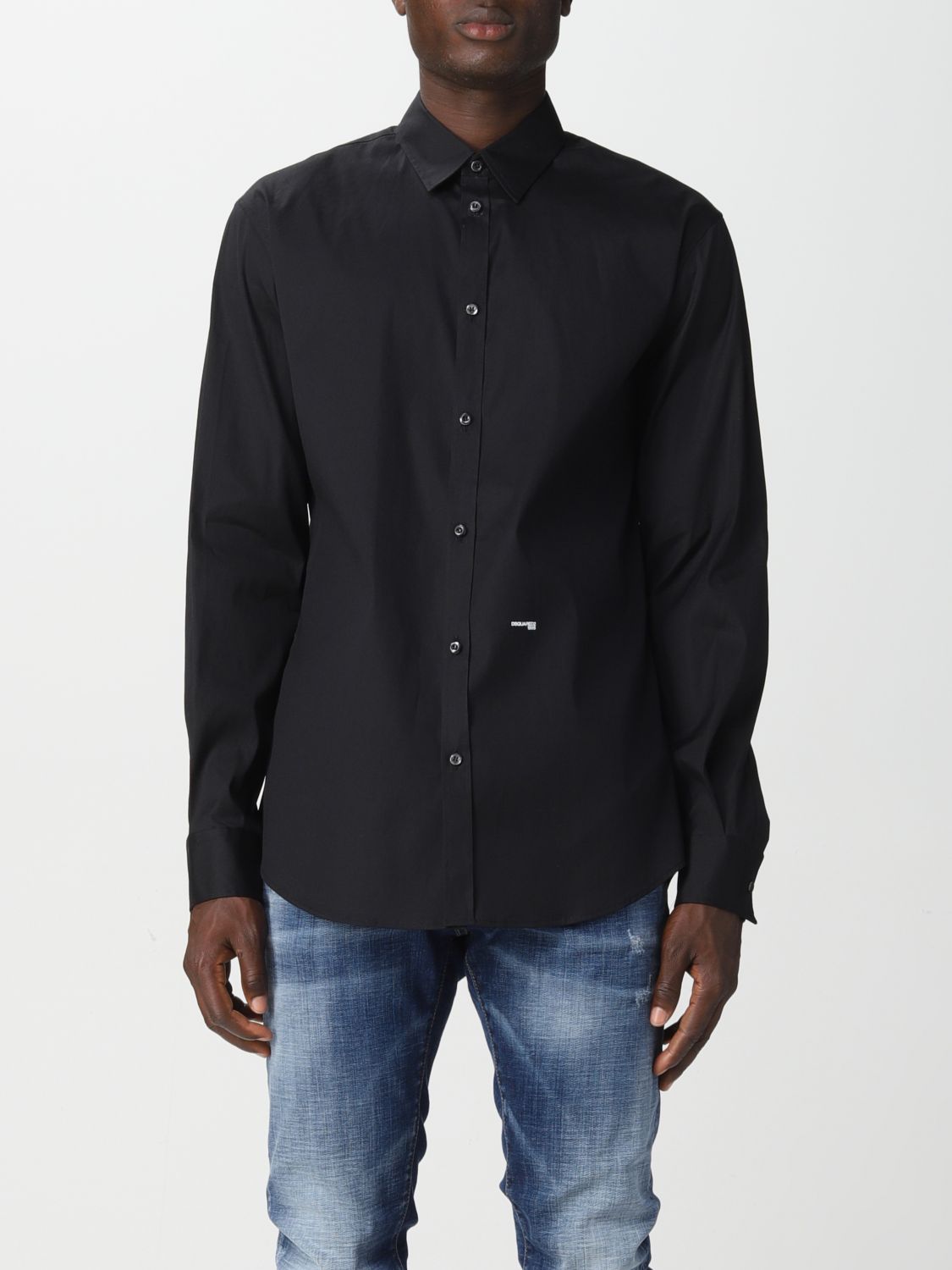 Shirt in cotton poplin
