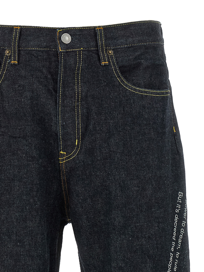 Undercover - power message denim jeans back pocket