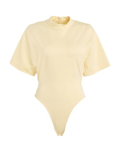 Woman Bodysuit Pastel yellow Size 4 Viscose, Polyamide, Elastane