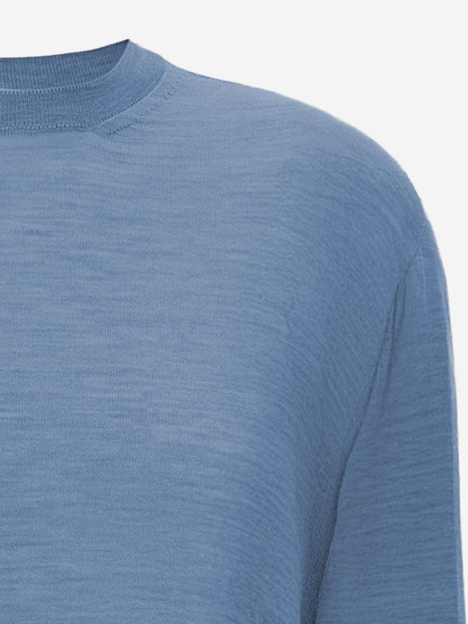 Wool and Cashmere Blend Sweater — Blue
