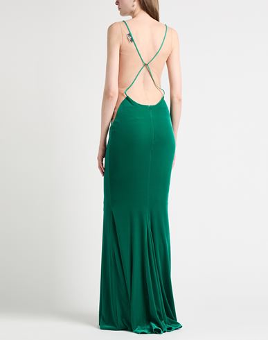 Elisabetta Franchi Red Carpet Woman Maxi dress Emerald green Size 6 Polyester, Elastane, Polyamide