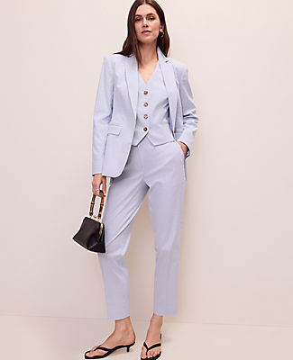 Ann Taylor The Petite Ankle Pant in Seersucker