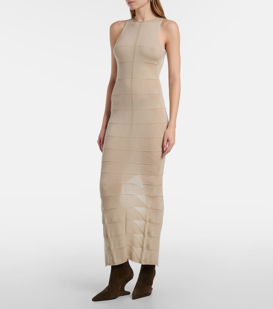Motivo virgin wool maxi dress