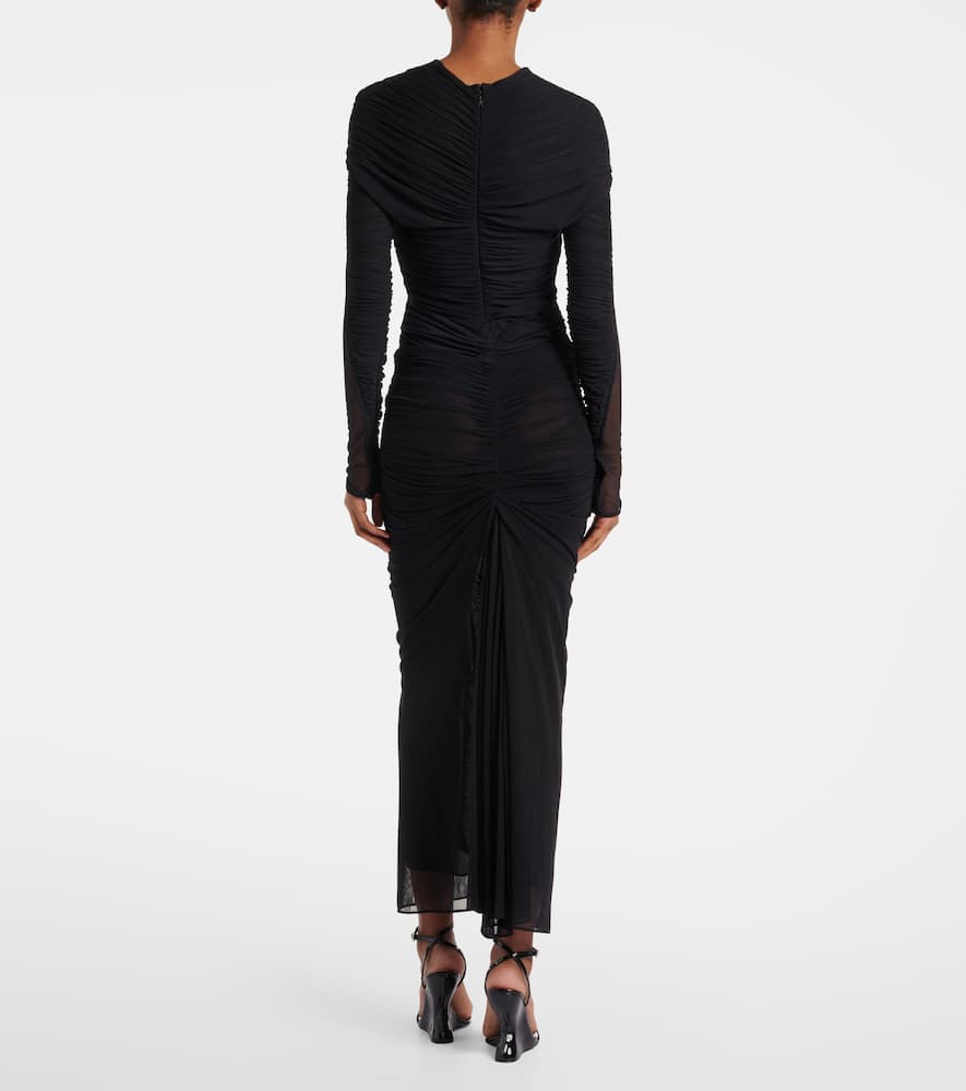 Ruched maxi skirt
