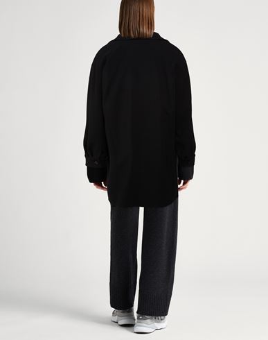 Woman Overcoat & Trench Coat Black Size 4 Virgin Wool, Elastane