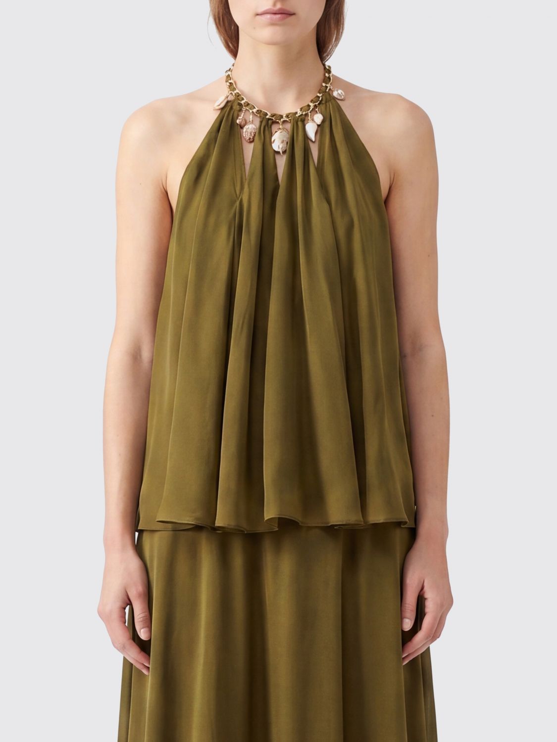 Top Woman color Green