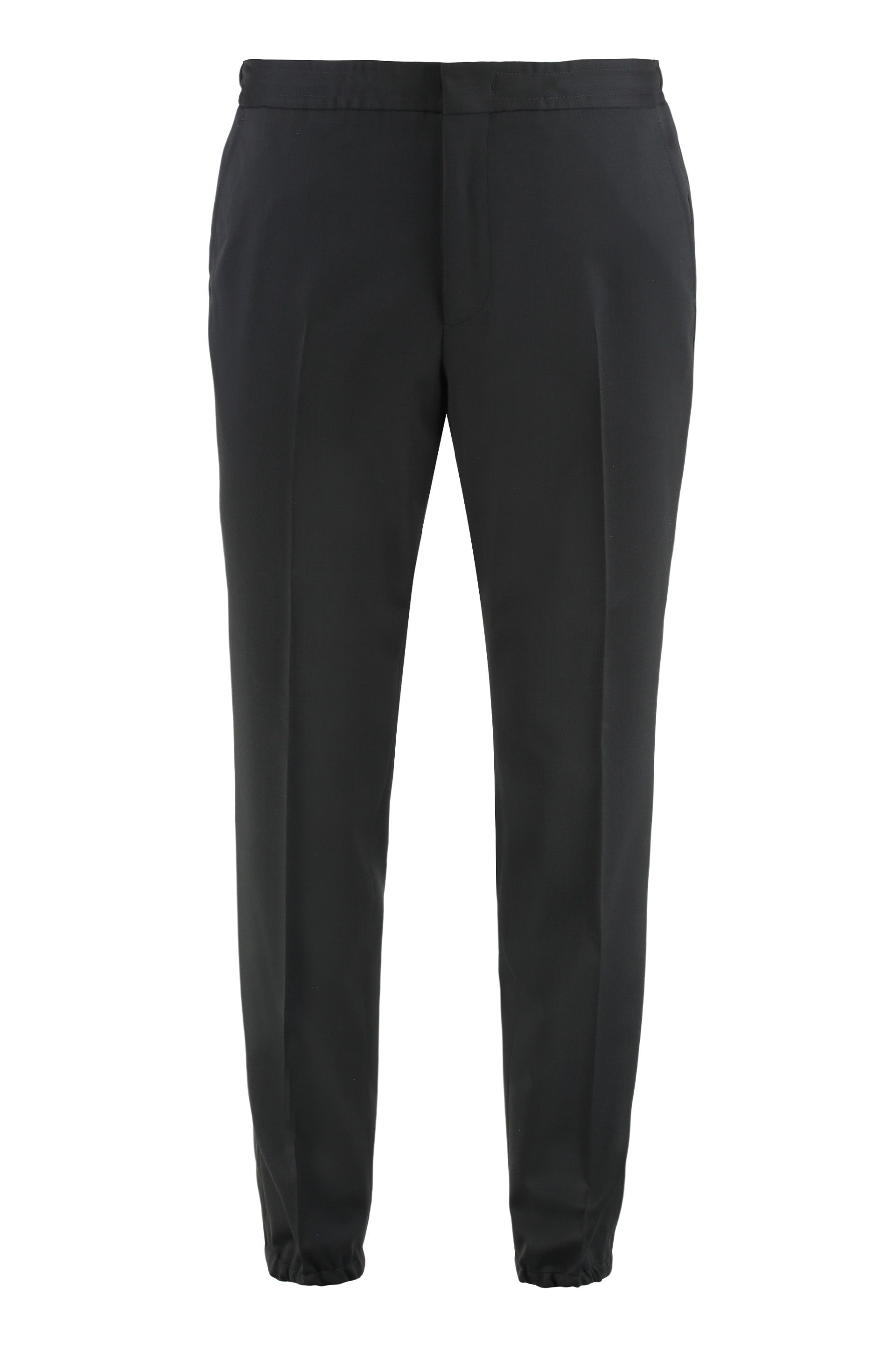 Men's Wool-Blend Stretch Pants with Fitted Modern Cut