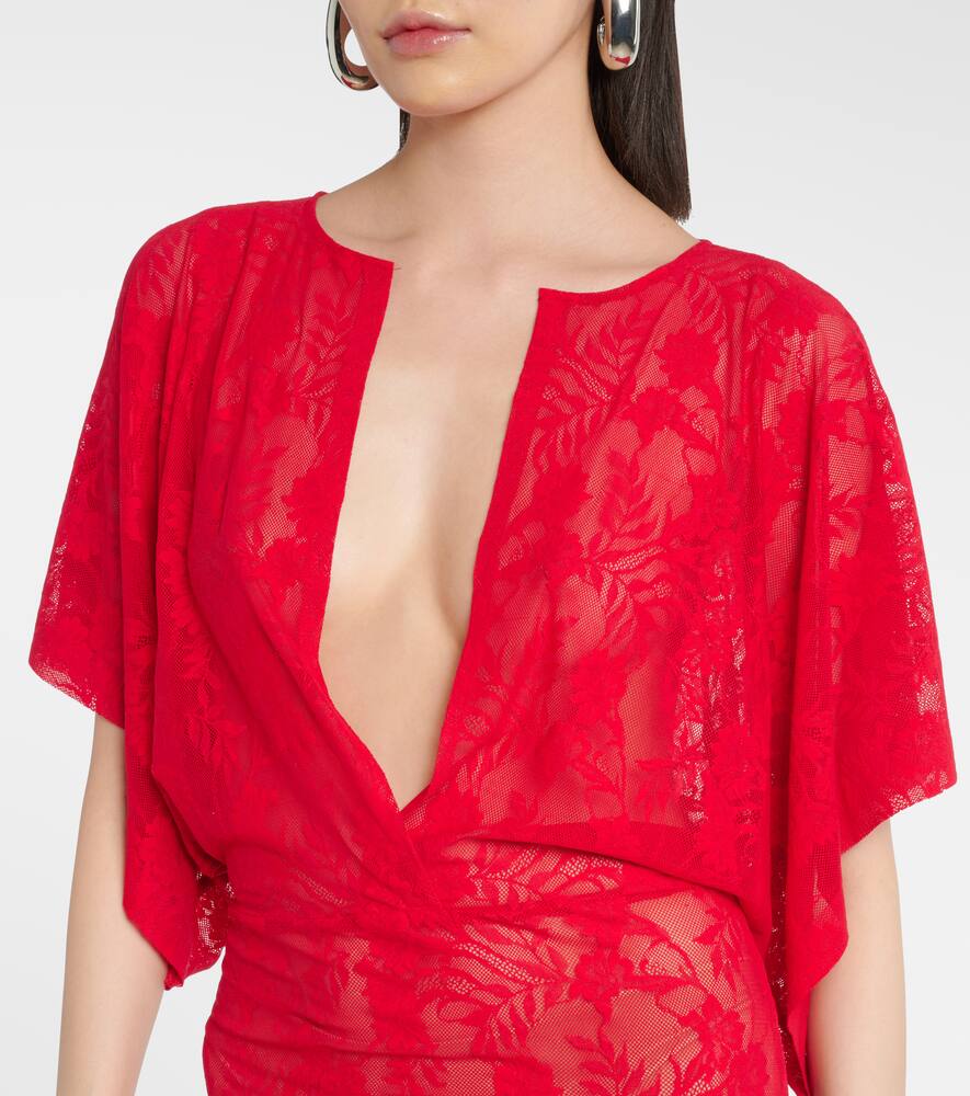 Norma Kamali Obie lace gown