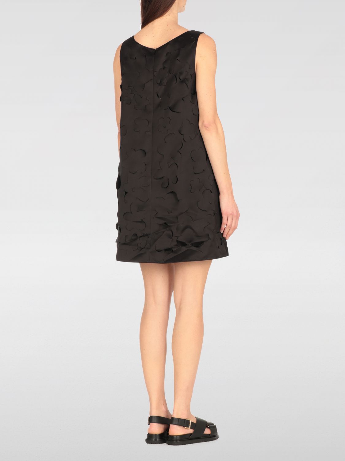 Textured-finish mini dress - Black
